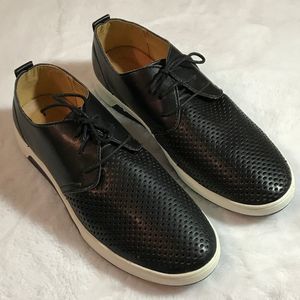 Merkmak Men’s Casual lace up Shoe Black Size 8.5